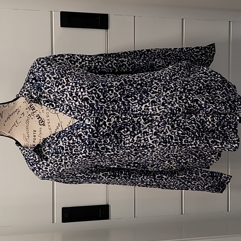 Long Sleeve Button Front Blouse